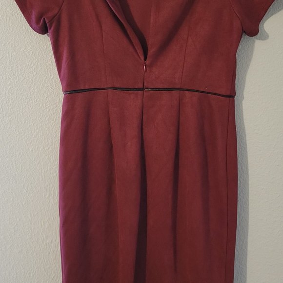 ENFOCUS STUDIOS WOMENS MAROON SHORT SLEEVE DRESS - Picture 5 of 7